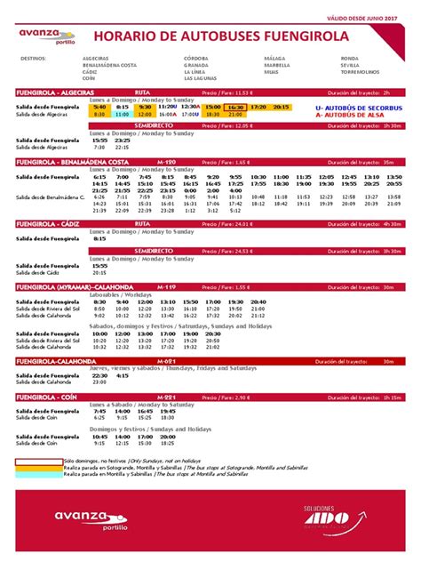 horario de autobuses de fuengirola a marbella|Consorcio de Transportes de Andalucía.
